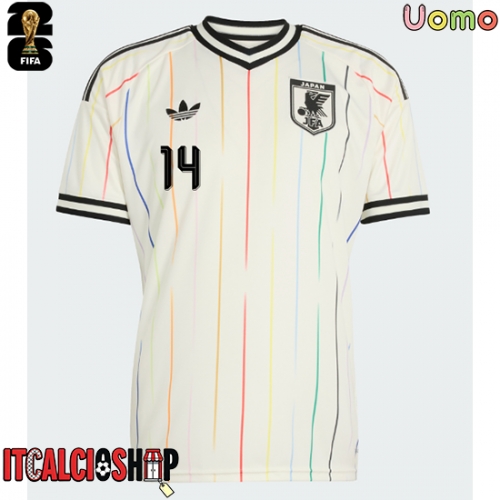 Giappone Junya Ito #14 Seconda Maglia Mondiali 2026 Manica Corta